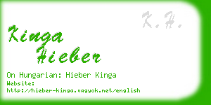 kinga hieber business card